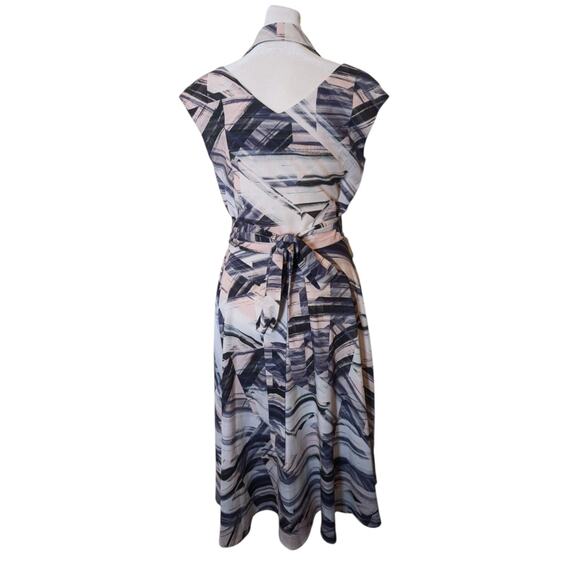 Alton Gray Cutout Halter Wrap Dress Size 2 - Picture 4 of 6